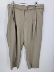 H&M Pans Womens 18 Brown Pleated High Rise Baggy Trousers Academia Grunge Y2K - Picture 1 of 11