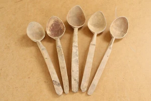 Vintage Kitchen Antique Primitive Wood Spoons Paddles Cutlery Early 20th. - Picture 1 of 9