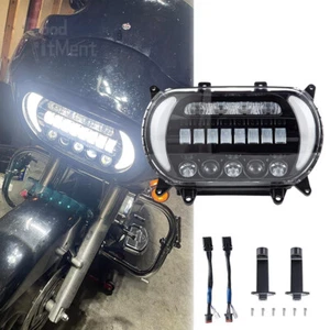 For Harley Road Glide Ultra 2015+ LED Headlight Hi/Lo Turn Signal DRL Headlamp - Picture 1 of 16