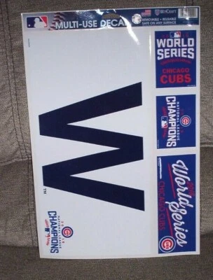 CHICAGO CUBS ~ 2016 World Series NL Champions W 11x17 Sheet 5 Ultra Decal Decals - Image 1 of 2
