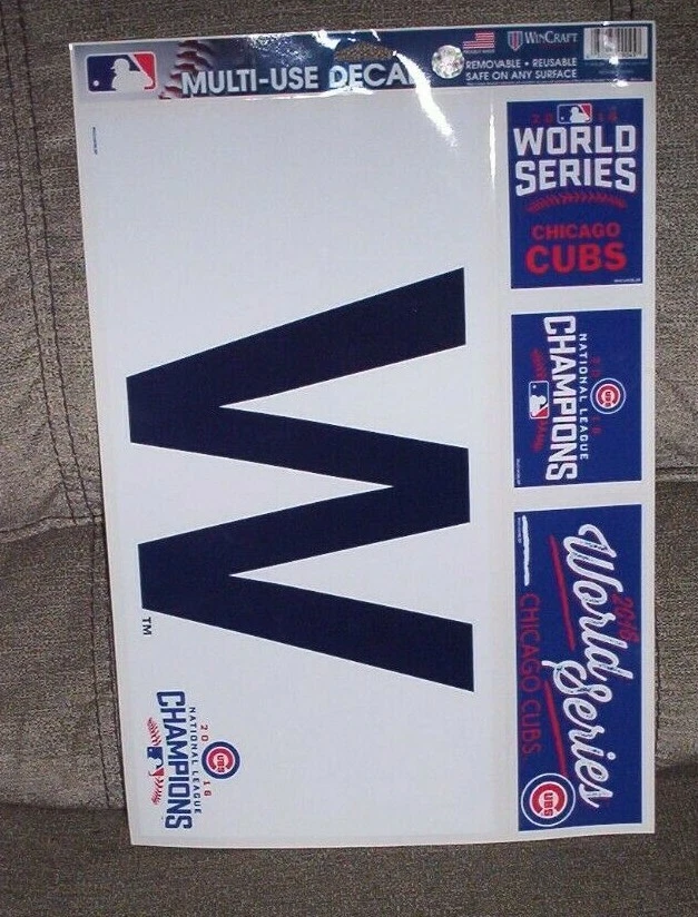CHICAGO CUBS ~ 2016 Serie Mundial Campeones de la Liga Nacional W 11x17 Hoja 5 calcomanías ultra calcomanías Foto 1 de 2