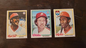 1970's baseball card assortment-pk of 3 Rice / Sizemore / Foster - Picture 1 of 7