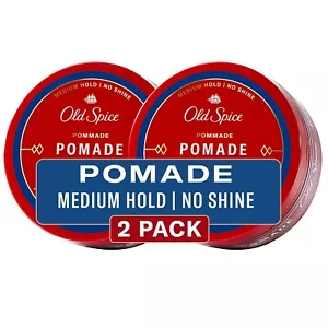 2 Pack - Old Spice Pomade w/ Beeswax, Medium Hold, No Shine, 2.22 oz Each - Picture 1 of 5