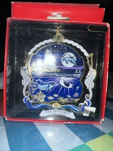 Ornamento natalizio Nations Treasure oro 24 carati lampeggiato Newport Oregon - Foto 1 di 1