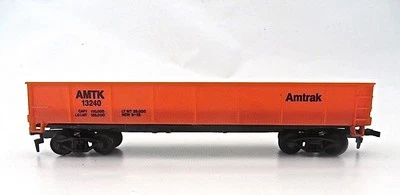 HO Scale Life-Like built Amtrak Maintenance of Way 40' gondola in MOW orange - Image 1 of 4