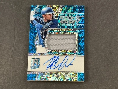 2019 PANINI SPECTRA FERNANDO TATIS JR ROOKIE NEON BLUE JERSEY RELIC AUTO 58/99 - Image 1 of 2