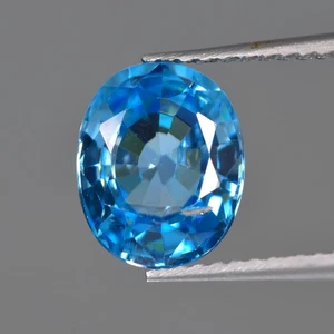 3.17Ct Oval, Sizzling Natural Blue Zircon _Cambodia - Picture 1 of 2