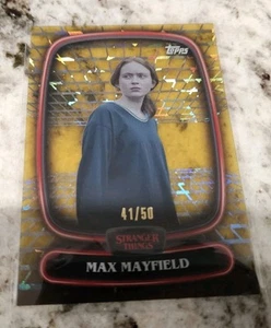 STRANGER THINGS HIGH-TEK Max Mayfield Gold Parallel 41/50 TOPPS 2025 - Imagen 1 de 2