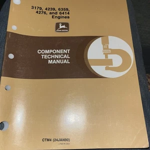 MOTORES JOHN DEERE 3179, 4239, 6359, 4276 Y 6414 -COMP TECH MANUAL CMT 4 - 1990 - Imagen 1 de 3