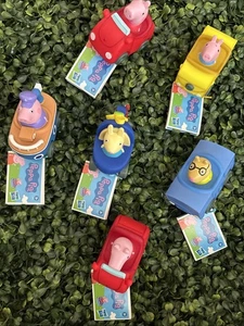 NEU Peppa Pig Auto Figuren Buggy Racers Wheelin' Friends gemischtes Set Menge 6 Autos - Bild 1 von 2