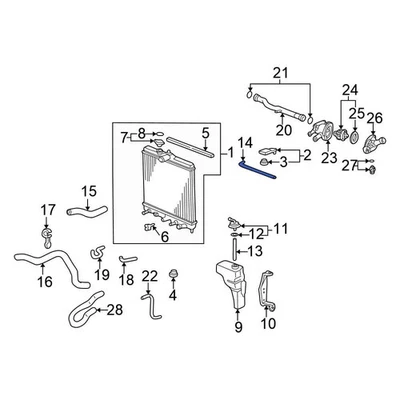 For Honda Civic 1996-2000 Honda 19104P08000 Engine Coolant Reservoir Hose Foto 1 de 2