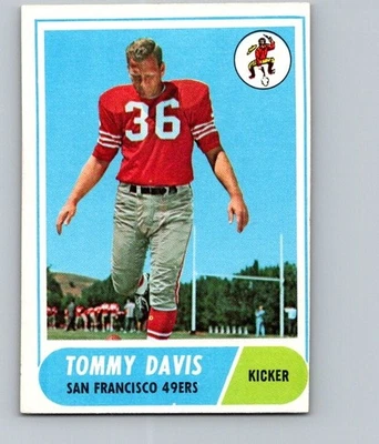 1968 TOPPS FOOTBALL #165 TOMMY DAVIS                                EXMT  SB - Image 1 of 2