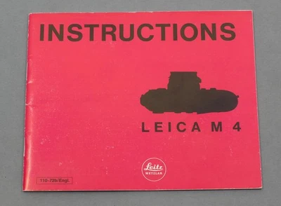 Vintage Leica M 4 Camera Manual 1969 Germany - Image 1 of 3