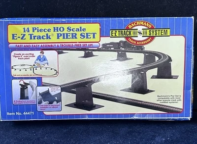 BACHMANN HO E-Z TRACK GRADUATED PIER SET 14 TRESTLES train overpass 40 Pc - Image 1 of 3