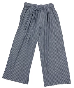 Kowtow Hose großes weites Bein Bindebund 100% Bio Baumwolle Pull On Streifen - Bild 1 von 9