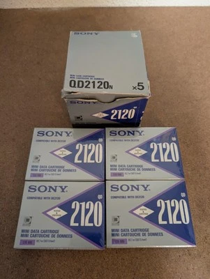 Lot of 4x Sony QD2120 DC2120 QIC-80 Data Cartridges - New Sealed - Image 1 of 3