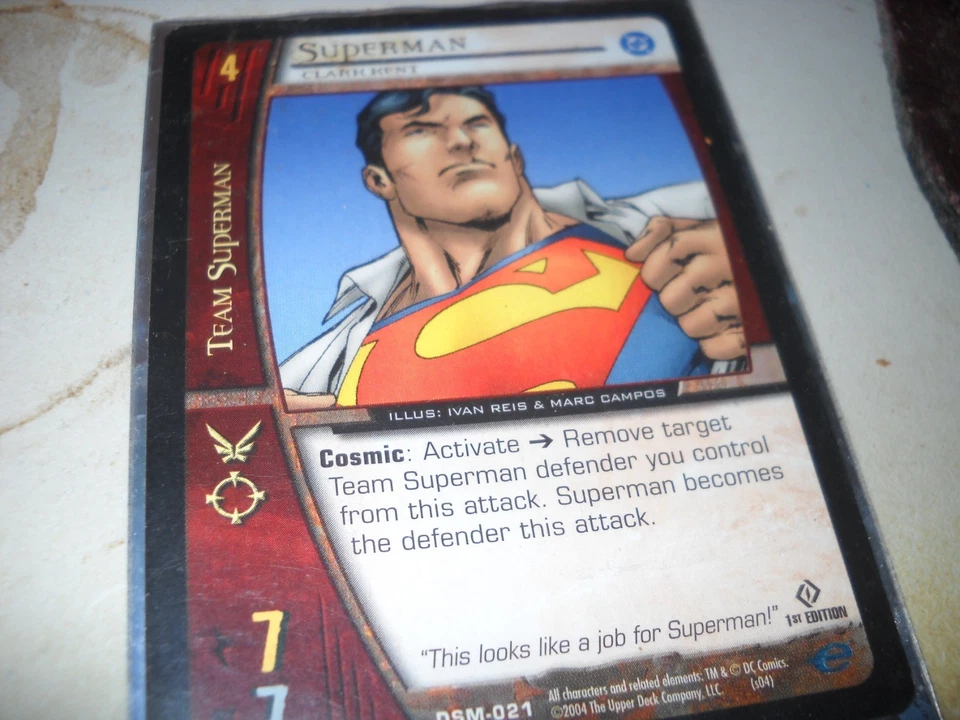 VS System Superman Clark Kent 1st Edition Upper Deck 2004 DSM-021 - Image 1 of 1