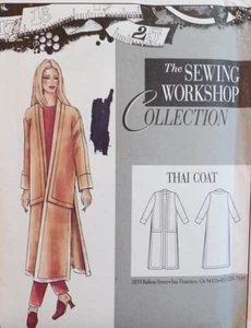 The Sewing Workshop Sewing Pattern Thai Coat Open Front Calf Length Size 6-22 UC - Picture 1 of 6