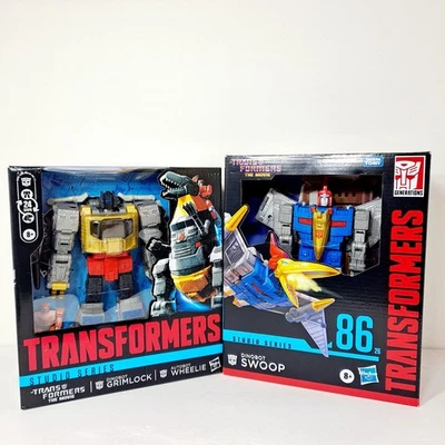 TRANSFORMERS STUDIO SERIES 86 DINOBOTS GRIMLOCK w WHEELIE & SWOOP NEW IN STOCK - Image 1 of 4