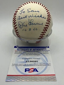 Don Larsen Personalized To Sam 10-8-56 Signed Autograph Yankees Baseball PSA DNA - Picture 1 of 3