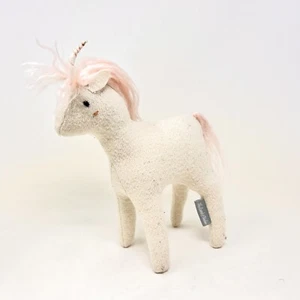 Cassa e Barile Terra di Nodo Magico Unicorno Bianco Peluche Peluche Vivaio - Foto 1 di 10