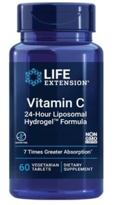 Life Extension Vitamin C 24-Hour Liposomal Hydrogel Formula 60 Veg Capsules - Picture 1 of 5