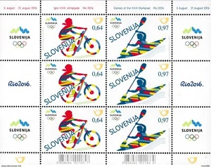 Slovenia 2016 ☀ Sport games of the XXXI Olympiad - Rio de Janeiro ☀ MNH ** - Picture 1 of 1