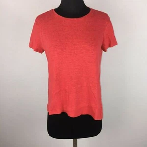J. Jill Love Linen T-Shirt Womens S Red NM - Foto 1 di 10