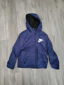 NIKE Youth Navy Jacket Wind Rain Fleece Lined Hooded Dallas cowboys - Picture 1 of 5