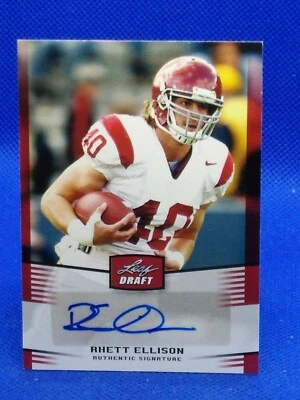 Rhett Ellison 2012 Leaf Draft Rookie Autograph Card #RE1 AUTO - Image 1 of 2