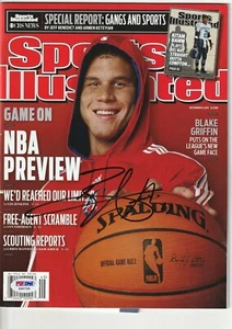 BLAKE GRIFFIN Firmado 12/5/11 DEPORTES ILUSTRADO PSA (SIN Etiqueta) - Imagen 1 de 2