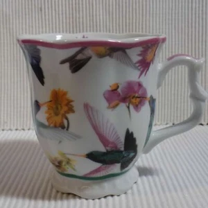 PAUL CARDEW HUMMINGBIRDS FOOTED MUG / CUP - EUC - Picture 1 of 7