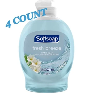 Softsoap Fresh Breeze Liquid Hand Soap 7.5oz / 221ml 4 Packs New - Picture 1 of 2