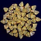 30Pcs Yellow Titanium crystal Lotus Pendant Bead 11x10mm PJ3879