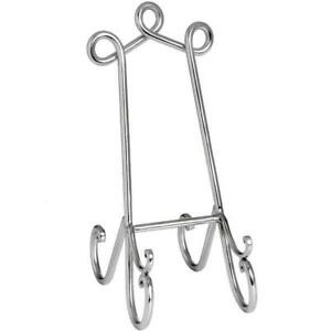 Silver Nickel Cook Book Easel Style Stand - Doubles up as a plaque holder!