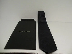 GIANNI VERSACE TIE MEDUSA FACE / Men's 100% DARK GRAY - Picture 1 of 7