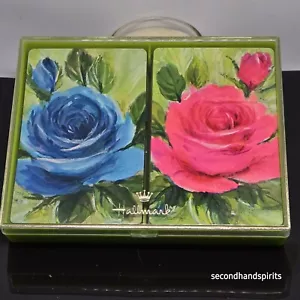 Carte da gioco vintage Hallmark Spring Rose Bridge 2 mazzi completi anni 70 - Foto 1 di 5