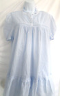 Bloomingdales Aqua 2Pc Toile Ruffled Short Sleeve Dress Lt Blue Size Medium NWT