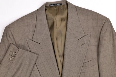 Blazer Vintage Giorgio Armani Le Collezioni Tostado Cuadros Doble Pecho 40 R Foto 1 de 4