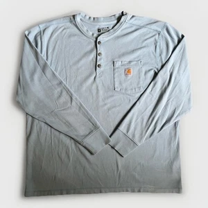 Carhartt Relaxed Fit Midweight French Terry Henley Crewneck Sweatshirt Sz 2XL - Picture 1 of 7