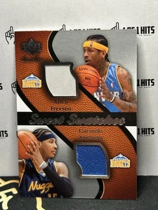 2007-08 UD NBA Sweet Shot Allen Iverson Carmelo Anthony Sweet Swatches Jersey - Picture 1 of 2