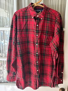 Camisa Ralph Lauren Mcmeel a Cuadros Abotonada Manga Larga Algodón Informal Talla L - Imagen 1 de 4