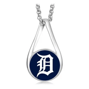 Detroit Tigers Womens Sterling Silver Chain Necklace With Pendant D28 - Picture 1 of 5