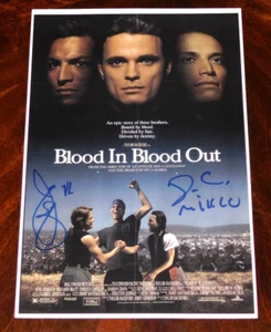 DAMIAN CHAPA & JESSE BORREGO SIGNIERT BLOOD IN BLOOD OUT 12X18 FILMPOSTER!!! - Bild 1 von 1