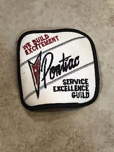 Pontiac We Build Excitement Service Excellence Guild Patch Vintage 3" x 3" New - Picture 1 of 2