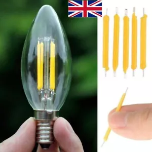 10X 3V. Super Bright COB LED Solar Filament Bulb Candle Light Home Lamp Source~ - Picture 1 of 12