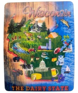 Imán para nevera 3D Wisconsin The Dairy State - Imagen 1 de 1