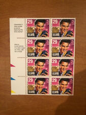 Stamps US Sc2724 : 29c Elvis Presley mint left block of 8 in superb condition.
