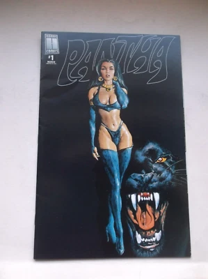 HARRIS: VAMPIRELLA VS PANTHA #1, RARE TEXEIRA VARIANT BLACK COVER, 1997, VF-!!! - Image 1 of 4