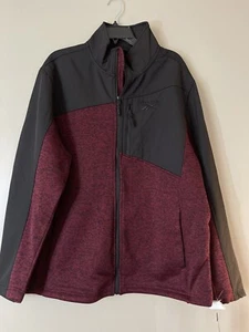 Reebok Men’s Out west Winter Jacket 2XL Full Zip Pockets Black & Red MSRP$150 - Picture 1 of 6
